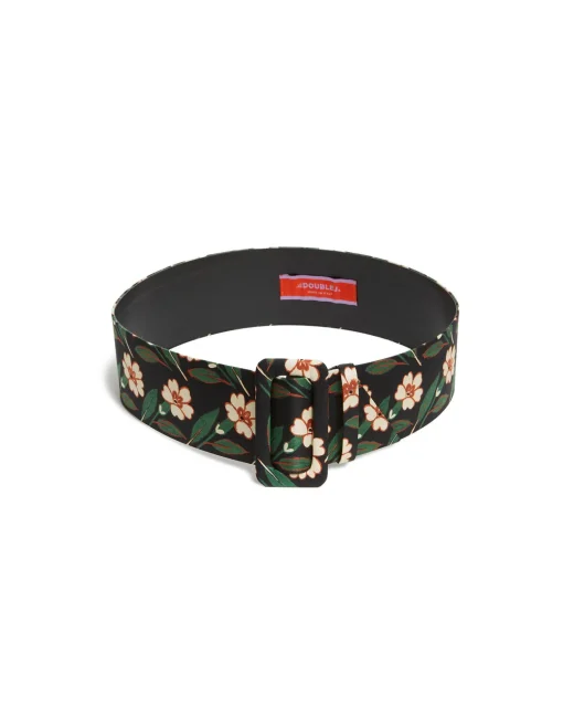 Medium BeltMayfair Black in Light Faille