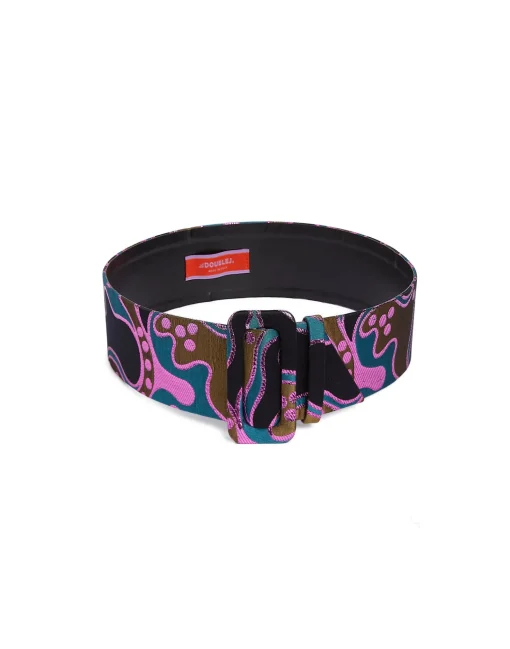Medium BeltSpritz Blue Petrol in Jacquard