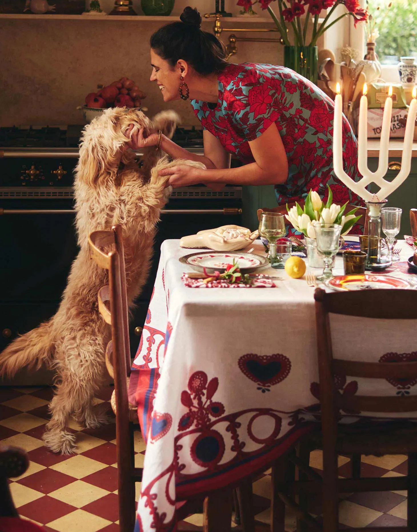 Medium Tablecloth (180x280)Transylvania Mix in Linen