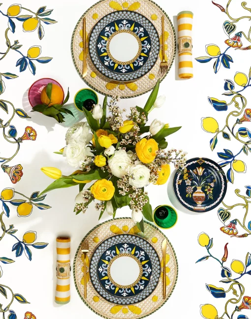Medium TableclothBorboni White in Linen