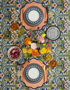 Medium TableclothCorte Blu in Linen