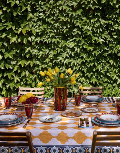 Medium TableclothPlaza Yellow in Linen