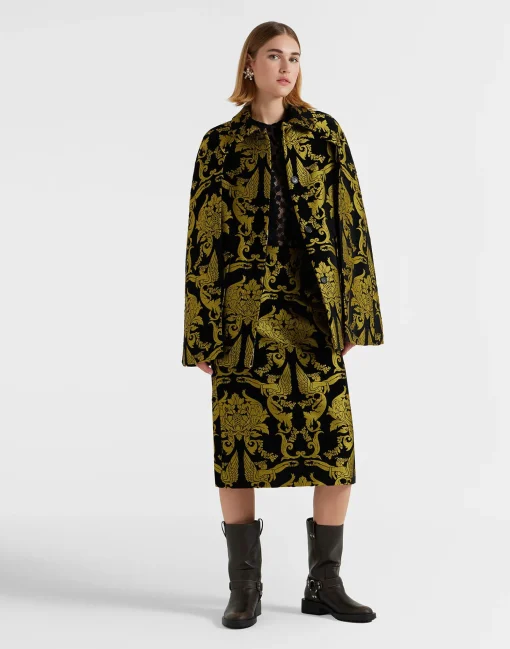Milano Mini CapeCherubs Black in Jacquard