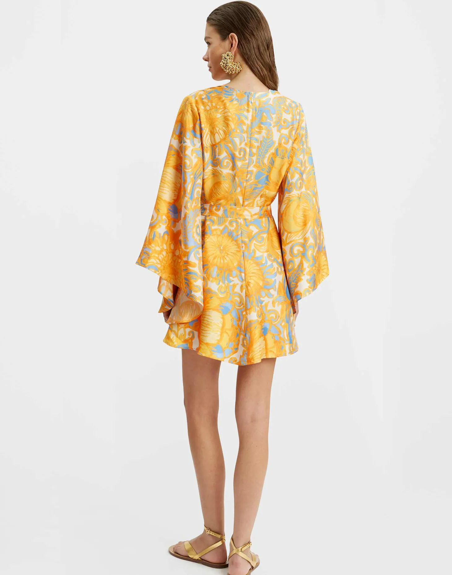 Mini Magnifico DressAnemone Orange in Silk Twill