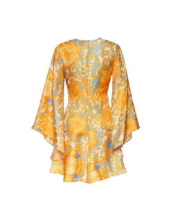 Mini Magnifico DressAnemone Orange in Silk Twill