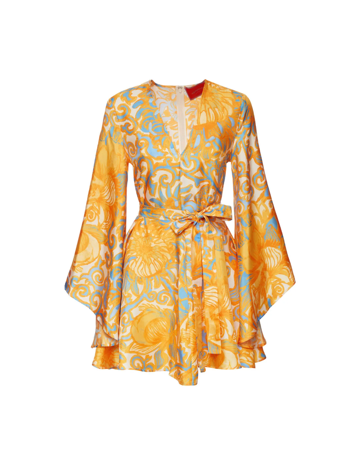 Mini Magnifico DressAnemone Orange in Silk Twill