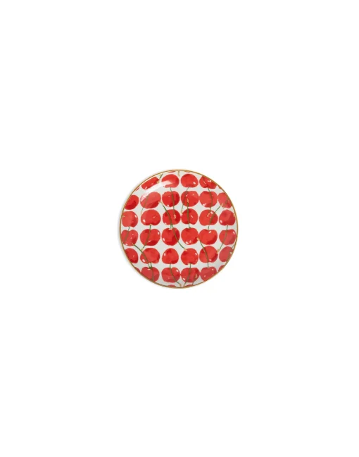 Mini PlateCherries Ivory in Porcelain