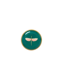 Mini PlateLibellula Green in Porcelain