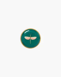 Mini PlateLibellula Green in Porcelain