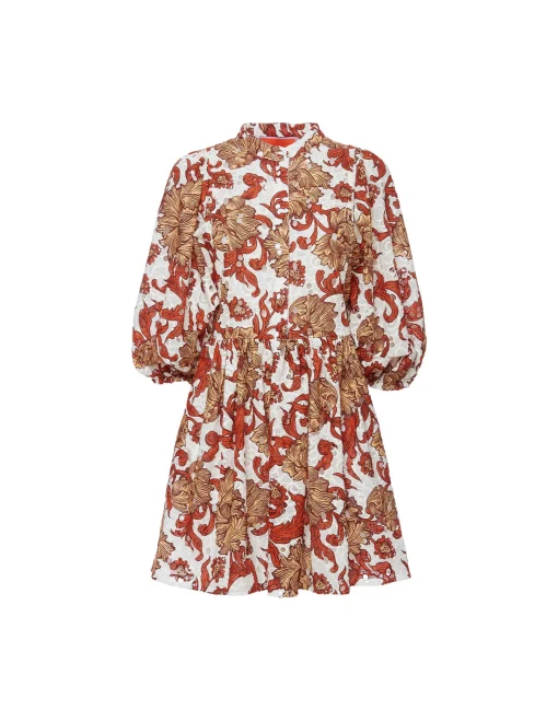 Mini Portofino DressReef White in Printed Lace