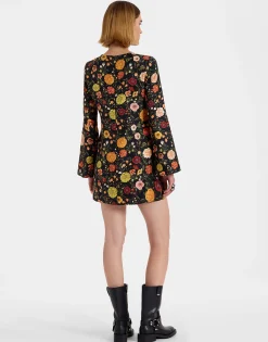 Mini Supreme Swing DressBotticelli Black in Silk Twill