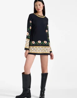 Mini Supreme Swing DressDazed Placée Black in Sable