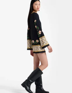 Mini Supreme Swing DressDazed Placée Black in Sable