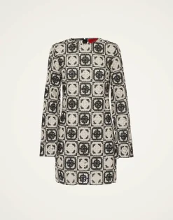 Mini Supreme Swing DressMini Tiles Black in Macramé