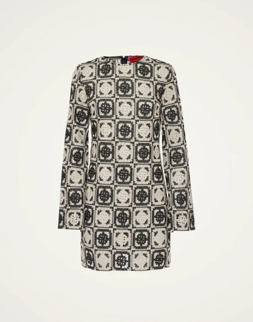 Mini Supreme Swing DressMini Tiles Black in Macramé
