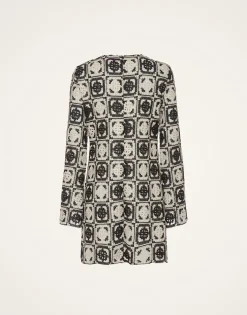 Mini Supreme Swing DressMini Tiles Black in Macramé
