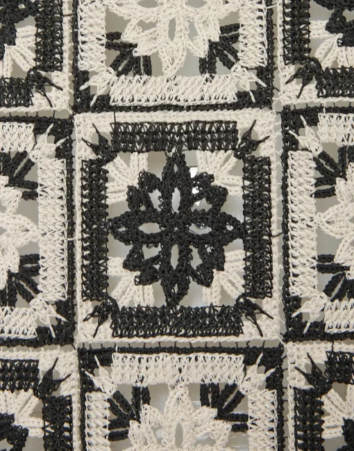 Mini Supreme Swing DressMini Tiles Black in Macramé
