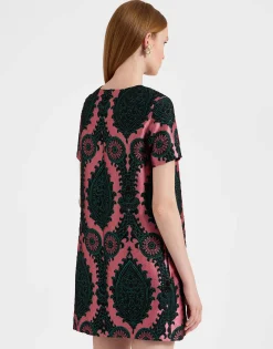 Mini Swing DressOltrarno Pink in Jacquard