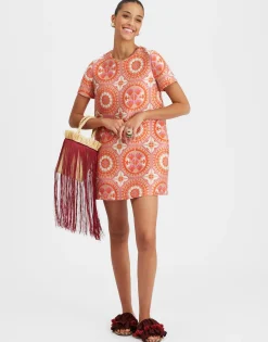 Mini Swing DressSun Orange in Jacquard