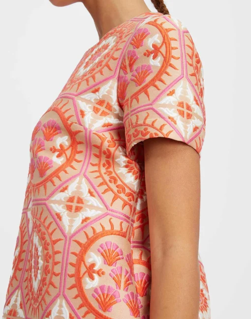 Mini Swing DressSun Orange in Jacquard