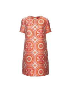Mini Swing DressSun Orange in Jacquard