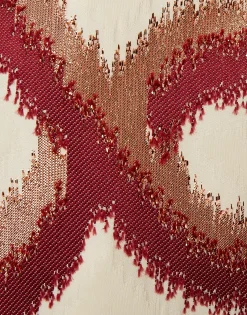 Mini Swing DressTackle Burgundy in Jacquard