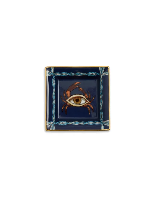 Mini Trinket TrayThe Crab Midnight Blue in Porcelain