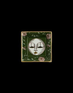 Mini Trinket TrayThe Moon Dark Green in Porcelain