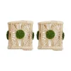 Napkin Rings Set Of 2Green in Iraca