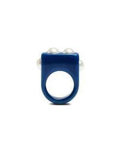Nefertiti RingSolid Royal Blue in Acrylic Resin