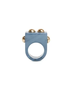 Nefertiti RingSolid Teal in Acrylic Resin