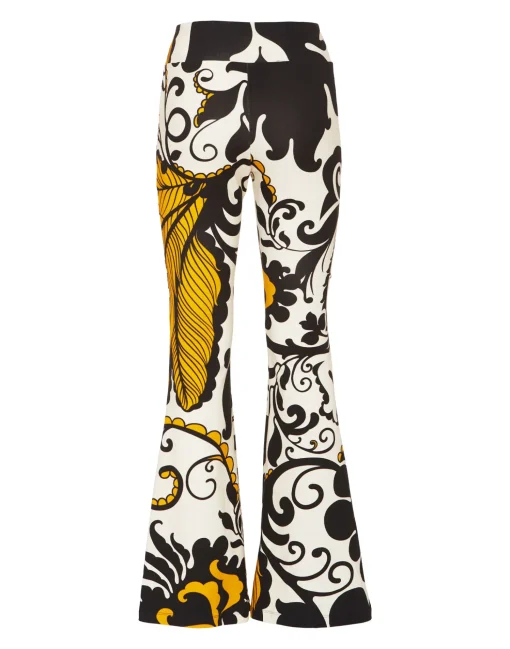 New Meditation PantsMarea Black & White in Stretch Fleece