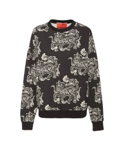 Off Court SweatshirtCrazy Tigers Black & White in Jersey