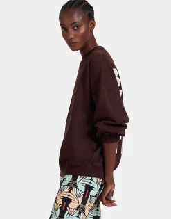 Off Court SweatshirtSolid Brown in Jersey