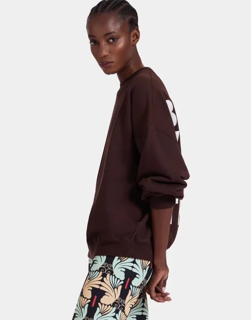 Off Court SweatshirtSolid Brown in Jersey