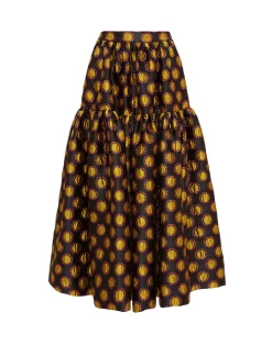 Oscar SkirtWinter Sun Black in Jacquard