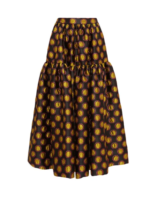 Oscar SkirtWinter Sun Black in Jacquard