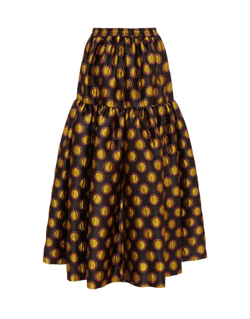 Oscar SkirtWinter Sun Black in Jacquard
