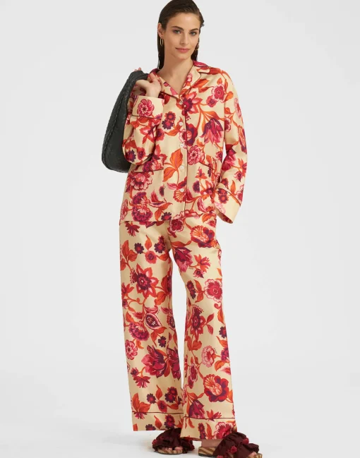 Pajama PantsHottie Cream in Silk Twill