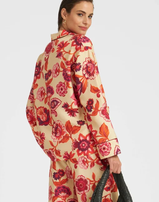 Pajama ShirtHottie Cream in Silk Twill
