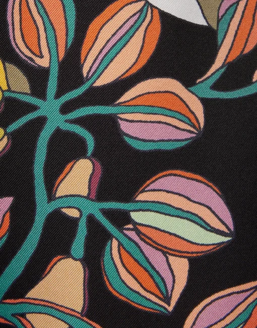 Palazzo PantsBorboni Placée Nero in Twill Silk