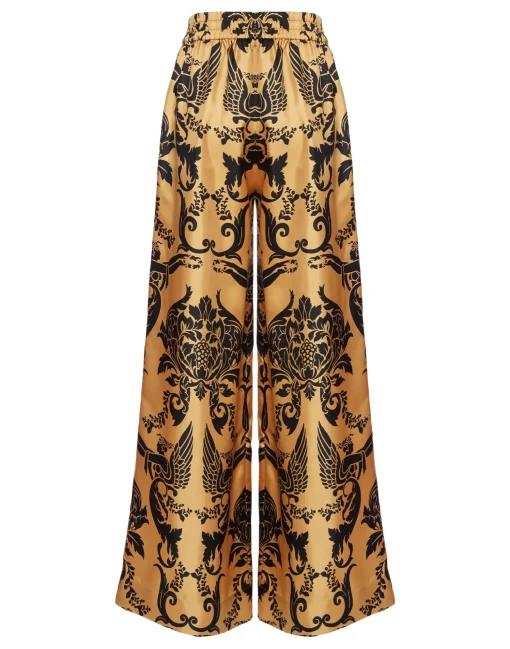 Palazzo PantsCherubs Gold in Silk Twill