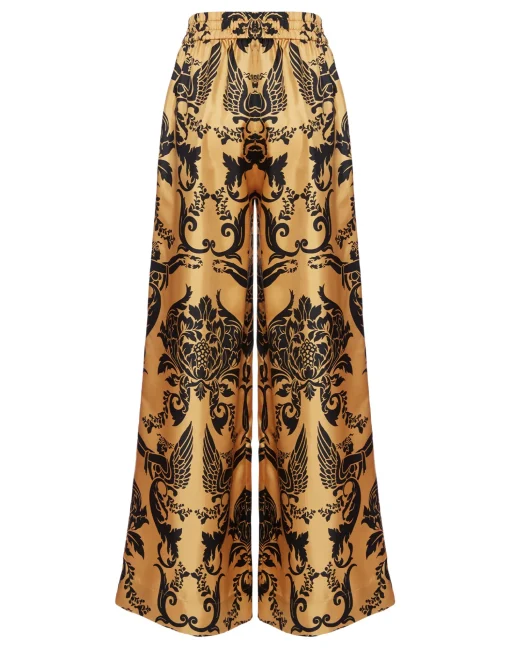 Palazzo PantsCherubs Gold in Silk Twill