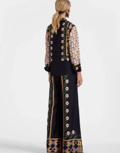 Palazzo PantsDazed Placée Black in Silk Twill