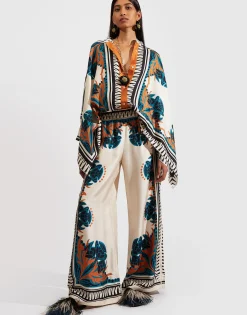 Palazzo PantsFlorence Placée in Silk Twill