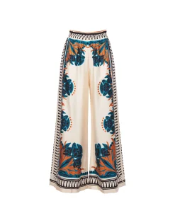 Palazzo PantsFlorence Placée in Silk Twill