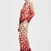Palazzo PantsHaze Placèe Red in Silk Twill