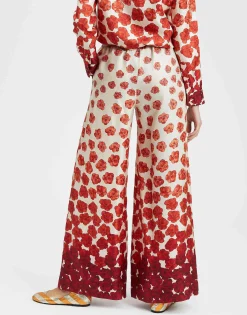 Palazzo PantsHaze Placèe Red in Silk Twill