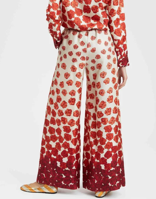 Palazzo PantsHaze Placèe Red in Silk Twill