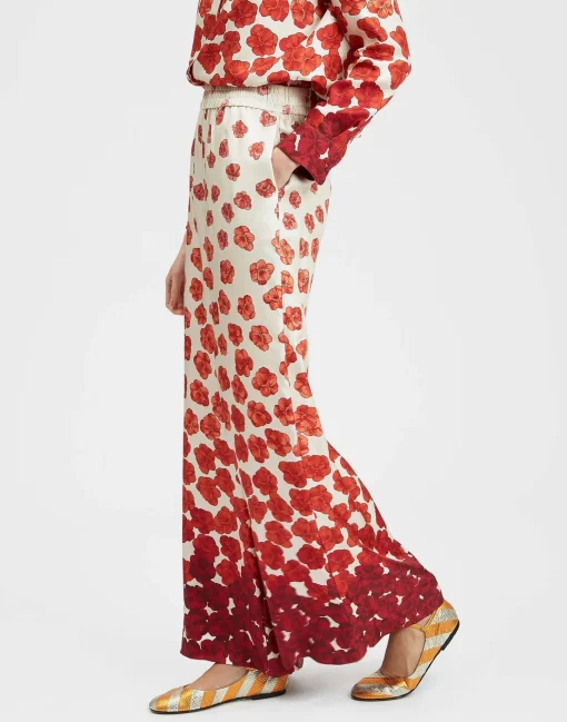 Palazzo PantsHaze Placèe Red in Silk Twill